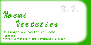 noemi vertetics business card